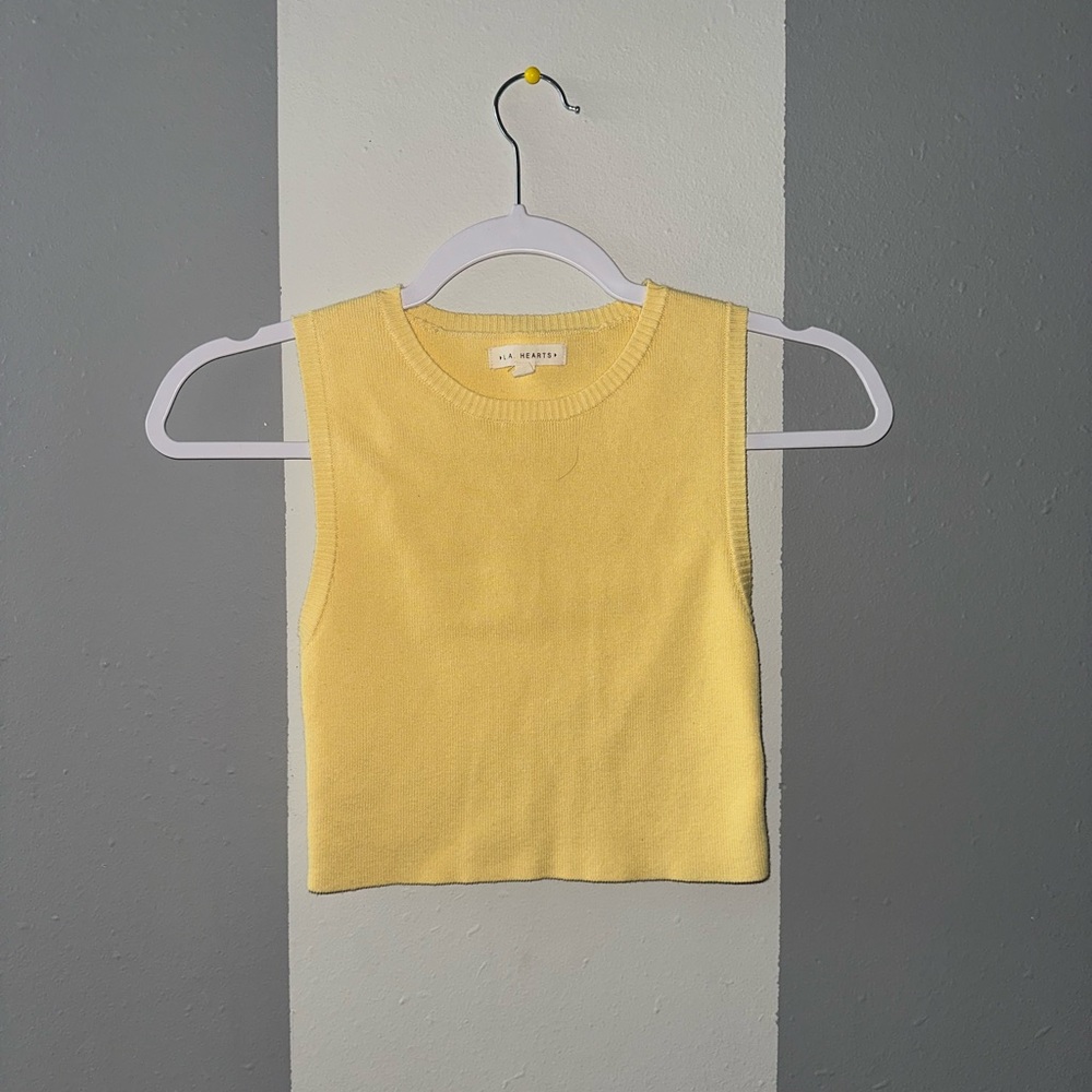 Yellow Sweater Tank Top